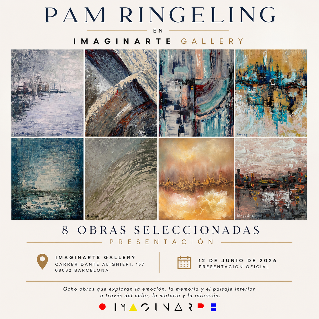 Pam Ringeling en Imaginarte Gallery — 8 Obras Seleccionadas, 12 de junio de 2026, Barcelona