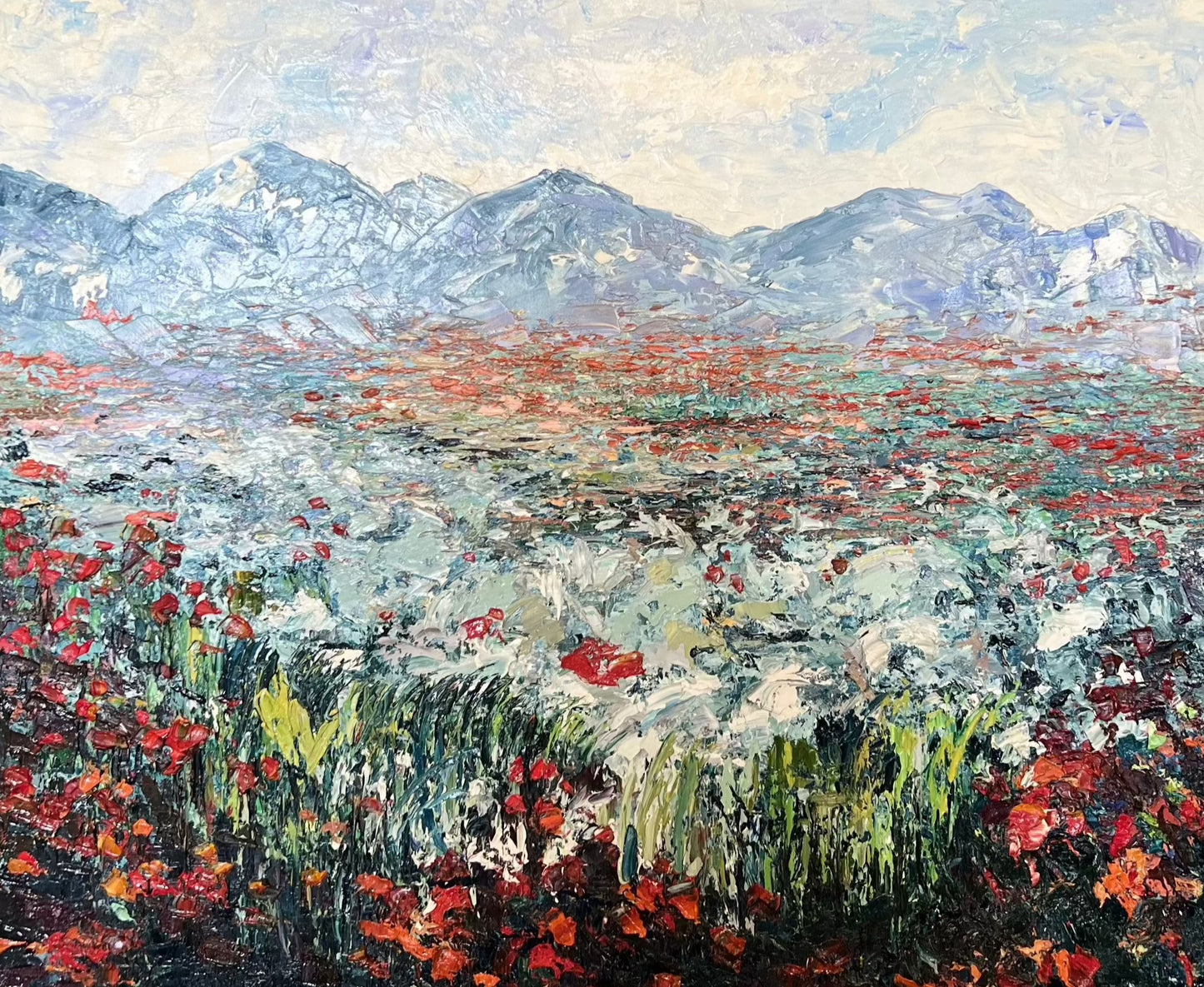 Paisaje de amápolas