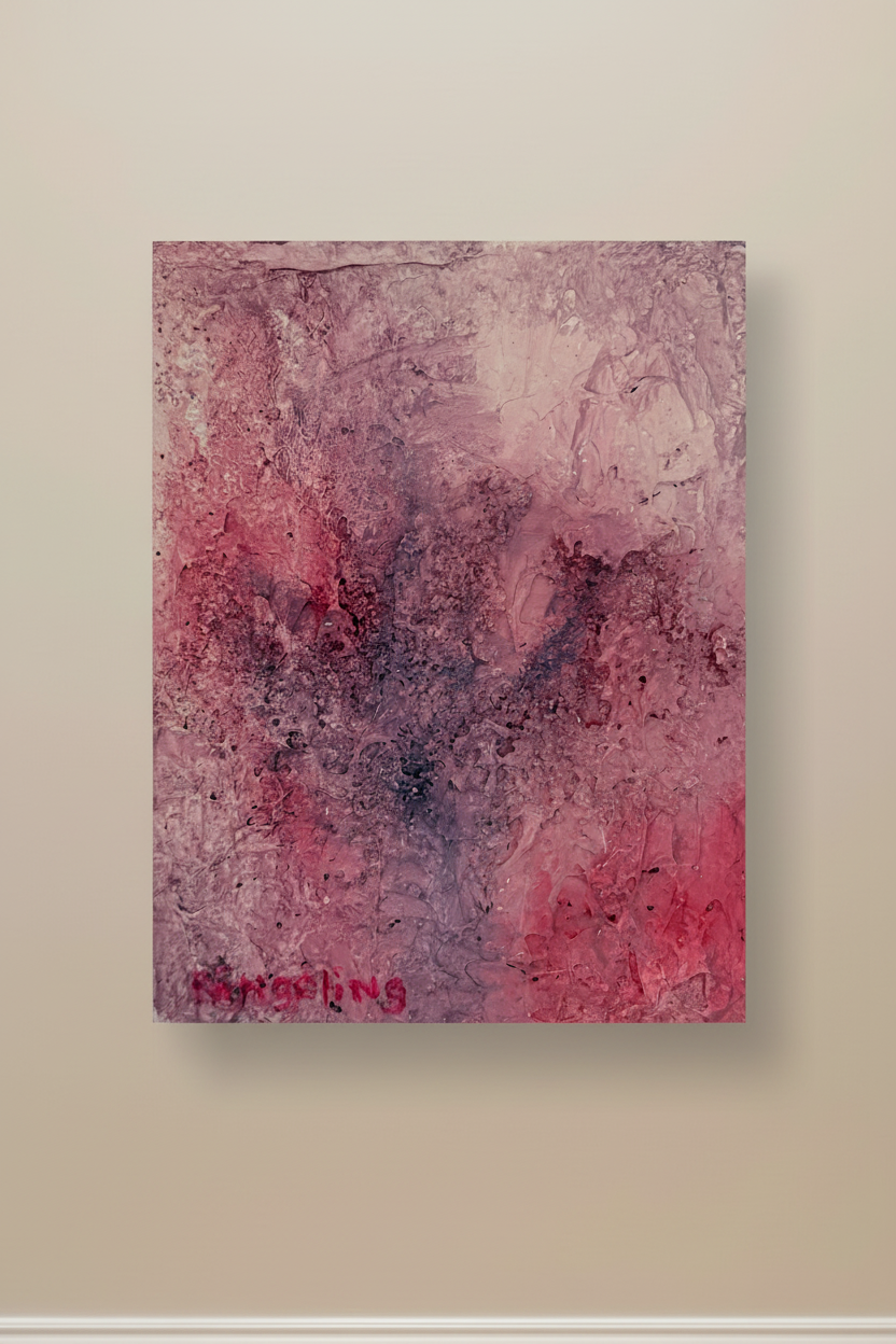 Rosa de cerca en pared